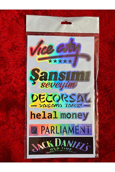 Etiket Oto Aksesuar HOLOGRAMLI ETİkET ARABA ARKA CAM YAZILARI HOLOGRAMLI YENİ