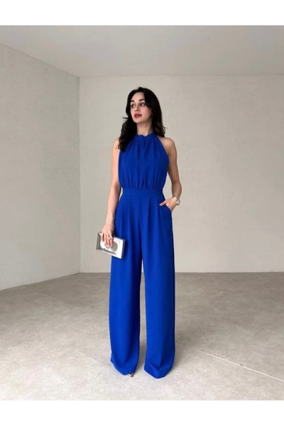 Afiş Butik Сакс Маві Піліселі Халтер Яка Тулум