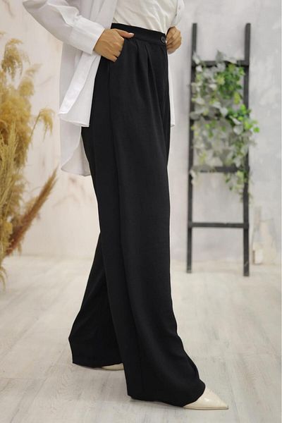 Moda İkra Women's - Elastic Waist Fabric Trousers