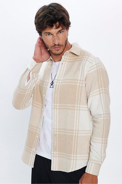 Tudors Мъжка карирана зимна риза Slim Fit Lumberjack