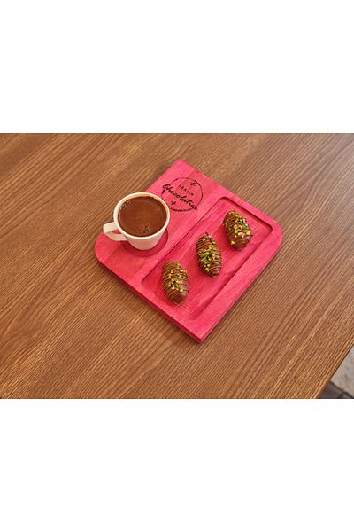 Davi Ahşap Wooden Tea-Coffee Presentation Plate