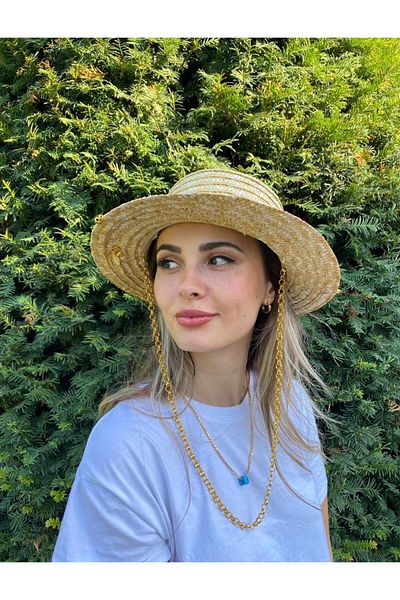 nuit Straw Chain Hat
