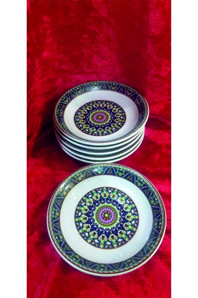 nyshediyelik Sfahan hub leydi rüyam 6'lı çay tabağı cerez tabağı