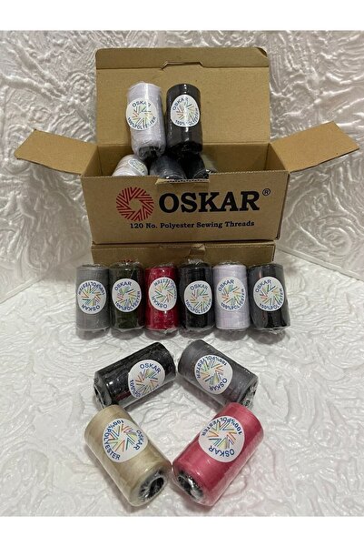 Oskar No. 120 Mixed Color Sewing Thread 10 Lu (650 Mt)
