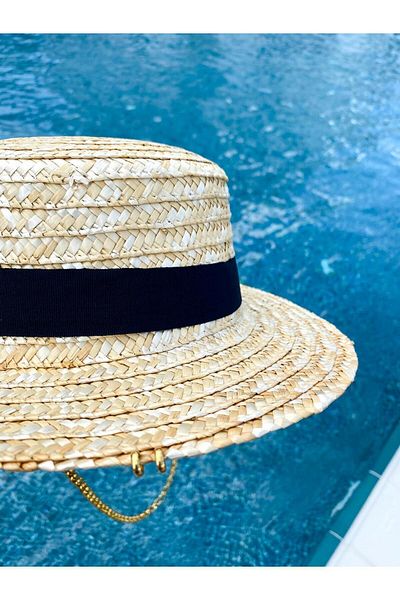 nuit Straw Chain Hat