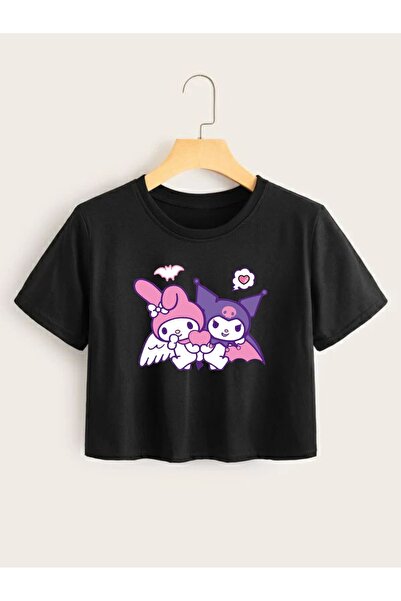 venüsdijital KUROMİ MY MELODY ΜΠΡΟΣΤΑ ΠΙΣΩ ΤΥΠΩΜΕΝΟ BABY CHILD CROP
