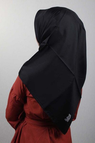 Levidor Απλό μαύρο 100% Twill Μεταξωτό Φουλάρι