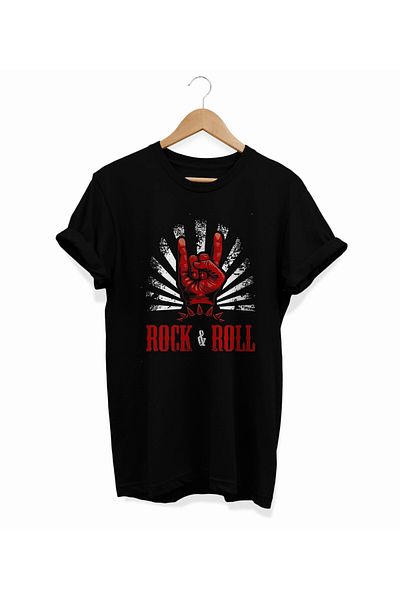 remonz Μπλουζάκι Rock'n Roll Printed Oversize Crew Neck 100% βαμβακερό - Μεγάλο μέγεθος