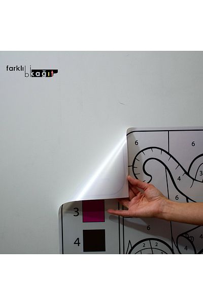 Farklı Bi Kağıt STATIC PAPER WITH SELF-HOLDING FEATURE, PAINTING BY NUMBER 50X50cm