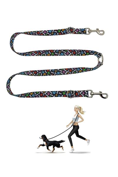 razar Pati Desen Eller Serbest Köpek Gezdirme Kayışı / Hands Free Bel Tasması