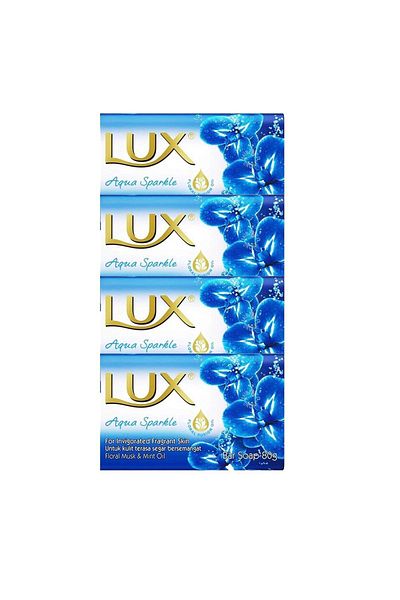 LUX 4 pcsLuxury Soap Blue 80gr Aqua Sparkle