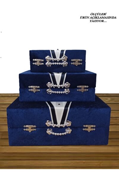 Hasret Çeyiz Sandık Gelin Damat Bavul Çanta Çeyiz Bohça Kutusu 3lü 0556