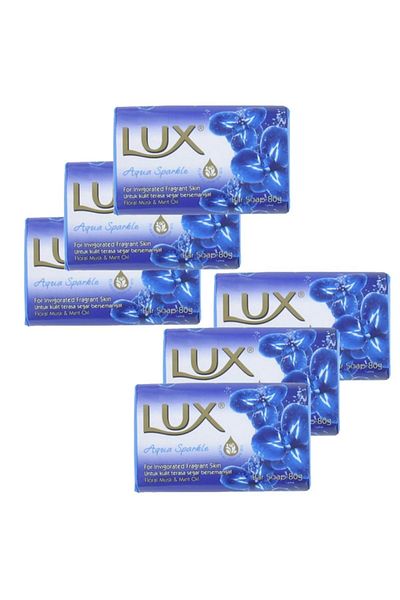 LUX Soap 80gr (aqua Sparkle) ''6 Pieces''