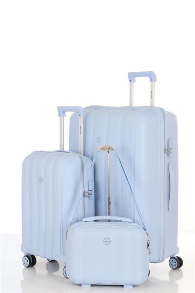 MÇS Polipropilen 3'lü Valiz Seti Büyük & Kabin & Makyaj V305