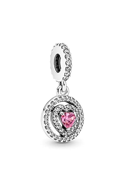 asaf Işıltılı Çift Katlı Hale Charm | Gümüş Kaplama