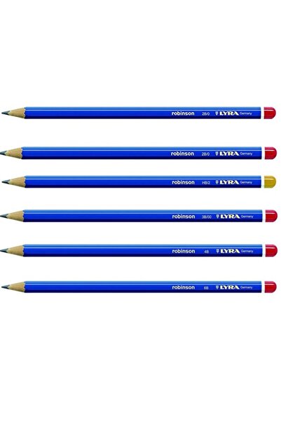 LYRA مجموعة أقلام رصاص متدرجة من BK Lyra Robinson مكونة من 6 قطع
