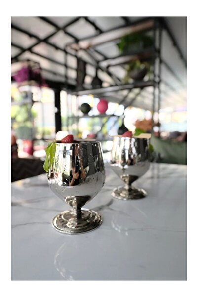 Bakır Concept Bakır Kadeh Tombul Model Gümüş Renk