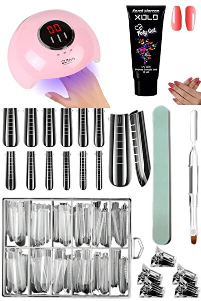 xolo Evde Kalıcı Oje Yapma Tırnak Uzatma Seti Polijel 60 Parça Set