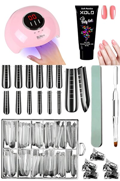 xolo Evde Kalıcı Oje Yapma Tırnak Uzatma Seti Polijel 60 Parça Set
