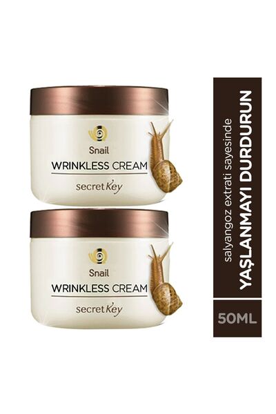 Wrınkless Snail Cream Salyongoz Özlü Yaşlanma Karşıtı Dolgunlaştırıcı Krem 2'li Paket