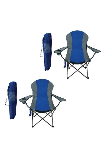 Egeden 2'li Büyük Xl Çantalı Katlanabilir Kamp Sandalyesi