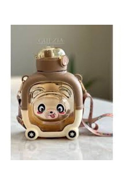 Klein Home زجاجة مياه على شكل دب لطيف، زجاجة مياه ملونة للأطفال، زجاجة مياه م...