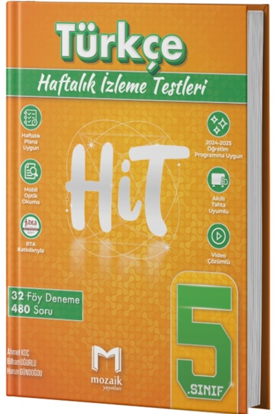 Mozaik Yayınları Mozaik Yayınları 5. Sınıf Türkçe HİT 32 Deneme (Haftalık izl...