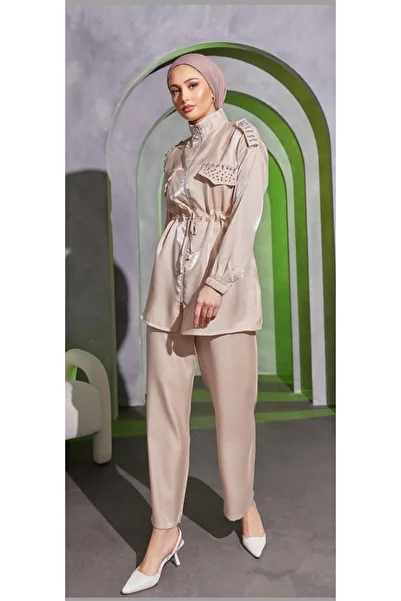 nessiatesettür CLOTHING TESETTUR BOTTOM TOP GLOSSY FABRIC SET