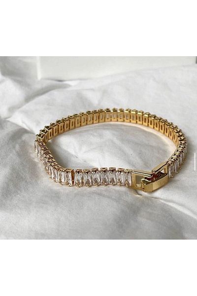 Butik Gold Steel Baguette Waterway Bracelet