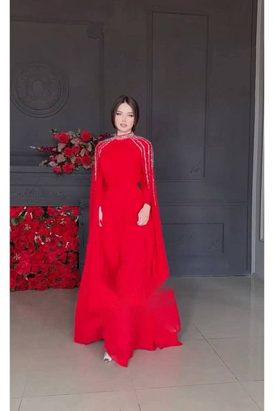 H4K MODA Hijab Chiffon Evening Dress