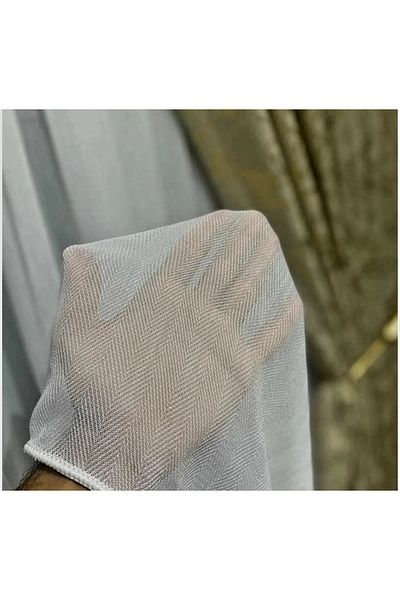 venedik home New Season Bamboo Fish Back Pattern Tulle Curtain 1X3 Tight Pleat Special Sewing-Draped-No Crease-No Ironing