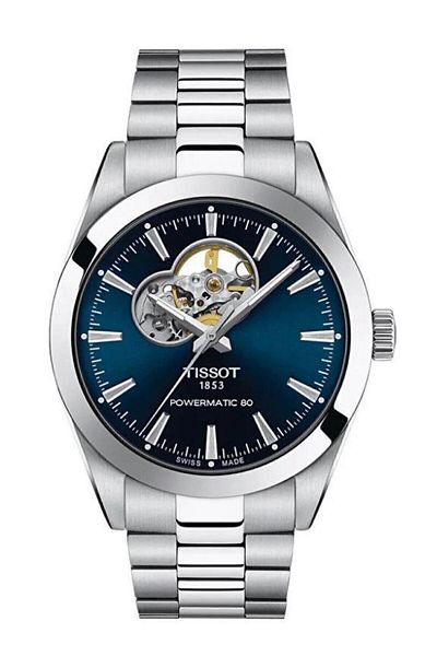 TISSOT تي1274071104101 ساعة يد جنتلمان Powermatic 80 سيليسيوم