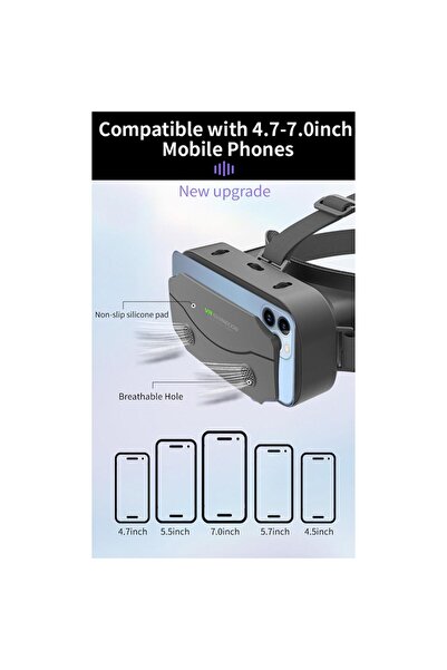 VR Shinecon G13 3d Sanal Gerçeklik Gözlüğü Siyah 4.2-7.2 Inch