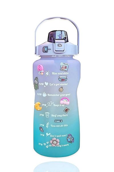 OSMEY 2000 ml Water Bottle Motivational Water Bottle - Bpa Free Water Bottle