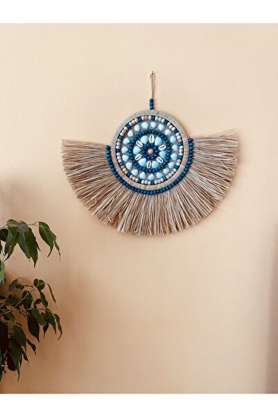 Aylak Tasarım Aylak Şeyler bohem duvar dekoru doğal rafya yelpaze