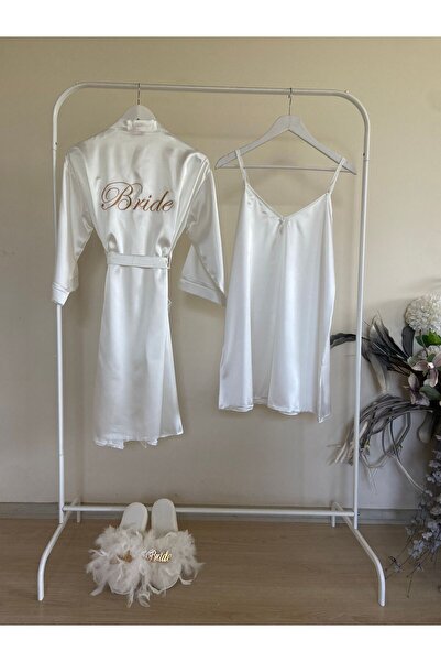 Eliza Bride Bride sabahlık seti Gelin sabahlığı seti makyaj bornozu