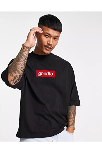 Ghedto Tricou oversize unisex Black Box