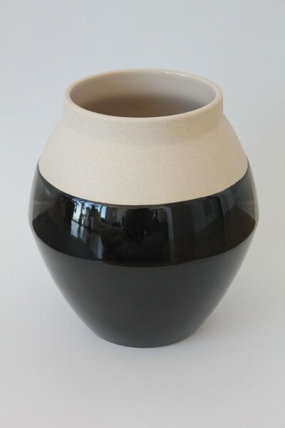 Living and Wellbeing Seramik Siyah Beyaz Vazo