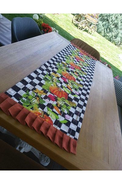 Ayşemce Pumpkin Ruffle Runner