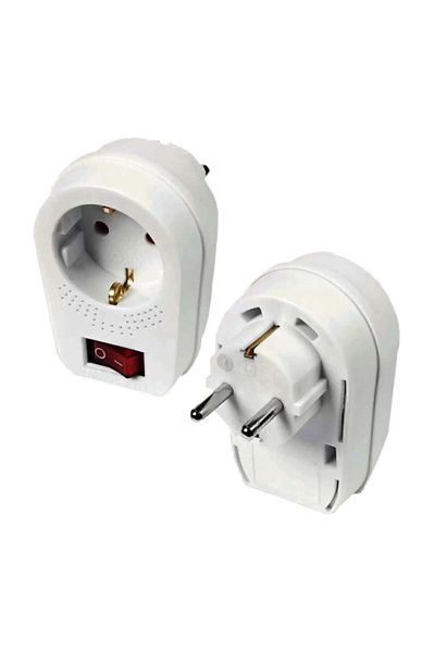 VİKO Child Proof Grounded Plug Socket with Single Switch