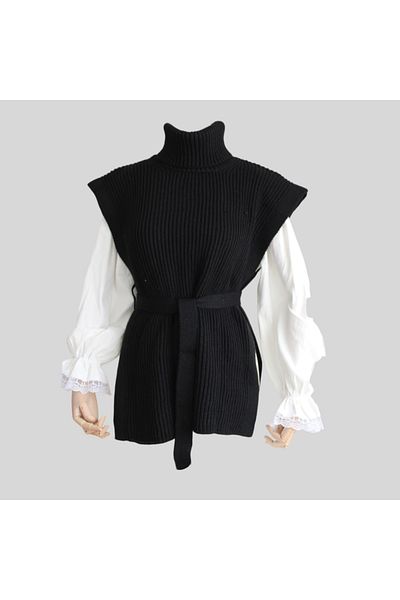 Cebera MG Women's Turtleneck Sweater Vest