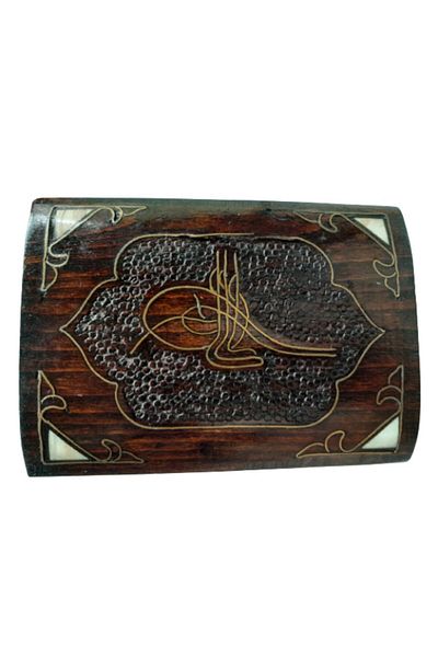 onyyapim Top of Ottoman Mother of Pearl Inlay and Telkapi Art Walnut Chest Box