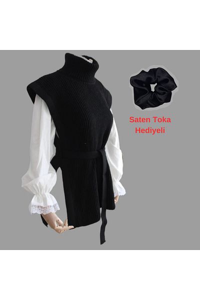 Cebera MG Women's Turtleneck Sweater Vest