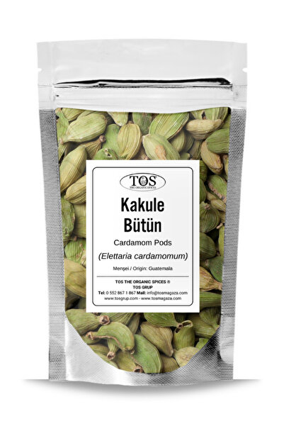 TOS The Organic Spices Kakule Bütün 50 gr (1. KALİTE) Elettaria Cardamomum / ...