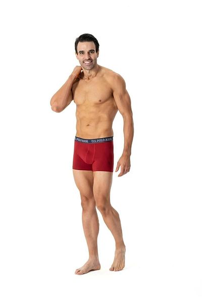 U.S. Polo Assn. US Polo Assn. Men'S 3-piece Boxer Set - Claret Red Navy BLue Printed USp/J8bw.QgODH.J5bl1/Cf.6