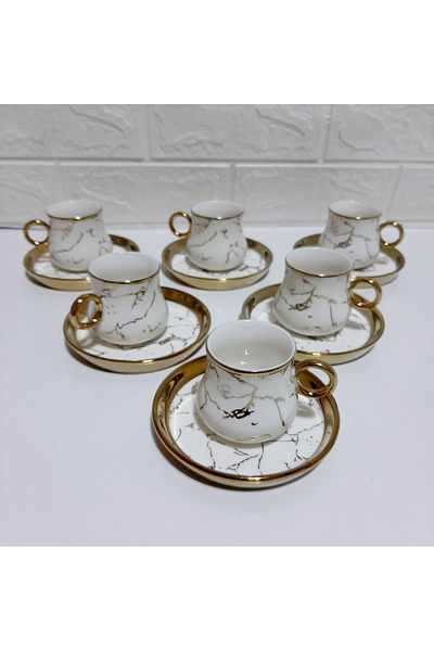 decovien Turkish Coffee Pot Porcelain Cup Set