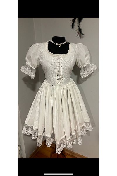 Asushvintage Φόρεμα με κορσέ με λεπτομέρεια δαντέλας