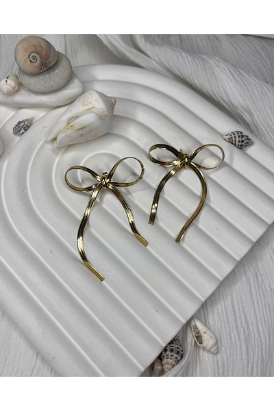 MOD10 Italian Chain Ribbon Steel Earrings