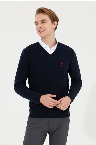 U.S. Polo Assn. Pulover pentru bărbați bleumarin