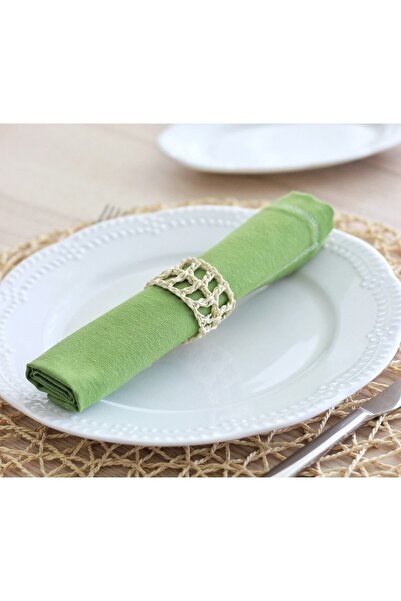 BARİA HOME 6-Piece Napkin Ring, Cream